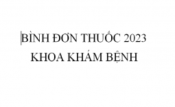 BÌNH ĐƠN THUỐC - KHOA KHÁM BỆNH