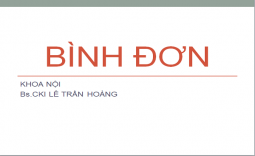 BÌNH ĐƠN KHOA NỘI TỔNG HỢP